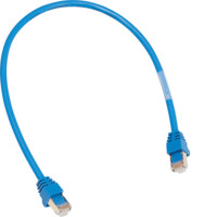 HAGER Patch-Kabel ZZ45WAN200 2xRJ45 Stecker blau 2m