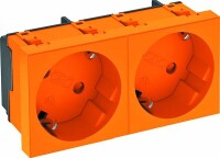 OBO Steckdose SCHUKO 33° 2-f. 250V 10/16A reinorange...