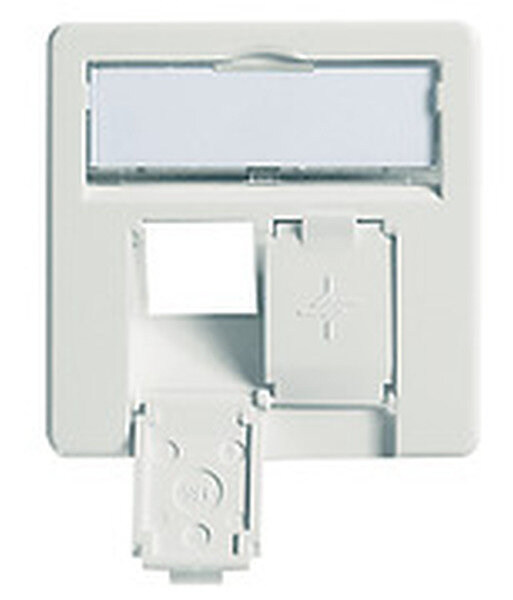 TELEG&Auml;RTNER Zentralplatte 50x50mm f&uuml;r AMJ45 8/8 UP/0 alpinweiss
