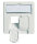 TELEG&Auml;RTNER Zentralplatte 50x50mm f&uuml;r AMJ45 8/8 UP/0 alpinweiss