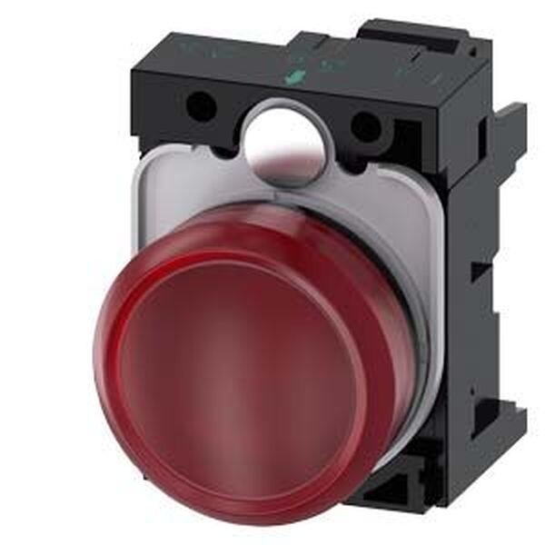 SIEMENS Leuchtmelder 22mm rund rot Linse glatt