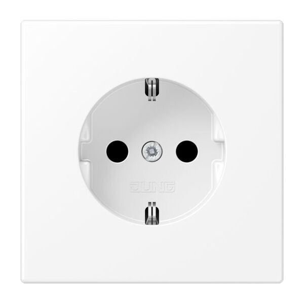 JUNG Steckdose SCHUKO LS1520KIWWM 16A 250V integrierter erh&ouml;hter Ber&uuml;hrungsschutz SAFETY+ Serie LS schneewei&szlig; matt