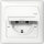 GIRA Steckdose SCHUKO 415703 Klappdeckel+Set IP44+Rahmen 1f St 55 Reinwei&szlig; gl&auml;nzend