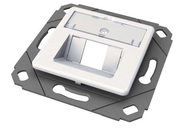 ZVK Datenanschlussdose designf.fixLink 45Grad 1fach mit ZP