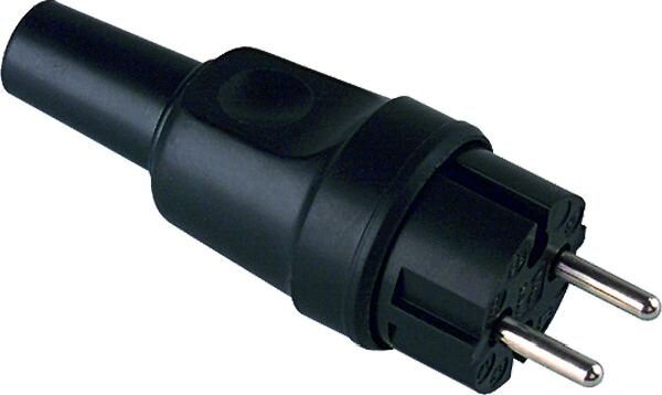 BACHMANN Vollgummi-Konturenstecker 919.179 schwarz