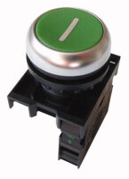 EATON Drucktaster M22-D-G-X1/K10 1S flach grün Front