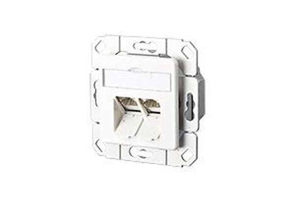 METZ CONNECT Datenanschlussdose reinweiss 2xRJ45 E-DAT C6 8/8(8)UPk
