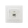 RUTENBECK Datenanschlussdose flex reinweiss UAE-Cat.6A iso-8 Up 1xRJ45s LSA