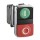 Schneider Electric Doppeldrucktaster gr&uuml;n flach/rot flach D: 22