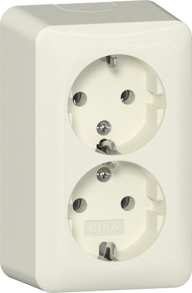 GIRA Doppelsteckdose SCHUKO 478013 AP reinweiss
