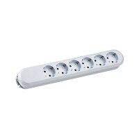 BACHMANN Tischsteckdose 381.246K 6fach weiss