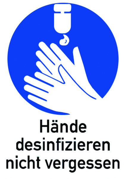 PROT Gebotszeichen PGZHD H&auml;nde desinfizieren