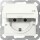 GIRA Steckdose SCHUKO 441403 Klappdeckel+SH (Safety Plus) System 55 Reinwei&szlig; gl&auml;nzend