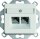 DAETWYLER Anschlussdose LSA+ Cat.6A-ISO CSA Plus 2/8 2xRJ45 UPk reinweiss