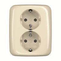 BUSCH-JAEGER Doppelsteckdose SCHUKO 202 EUJ-212 volle...