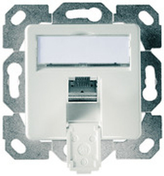 TELEG&Auml;RTNER Datendose Cat6A ISO AMJ 1xRJ45 UP/50 alpinweiss
