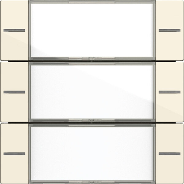 GIRA Wippenset 577301 3f Beschriftungsfeld 4 System 55 kl/Cremewei&szlig; gl&auml;nzend