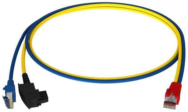 HomeWay Patchkabel LAN/TAE bl/ge 1,0M HW-Y-4-10 HCAHNG-B2404-A010