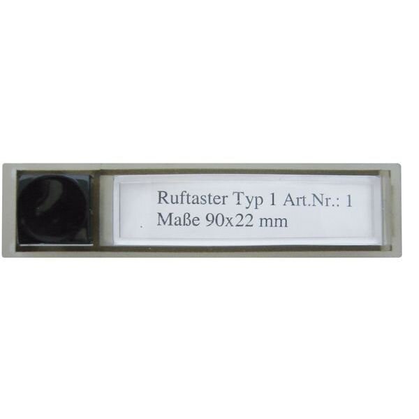 LEGRAND (BTicino) Ruftaster 1 90x22mm schwarz mit Namensschild