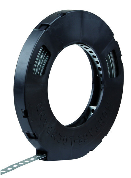 POLLMANN Montageband 12x0,75mm 10m Kassette gelocht verzinkt