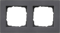 GIRA Abdeckrahmen 0212235 2fach flach E2 anthrazit