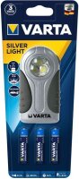 VARTA Taschenleuchte 16647 LED Silver Light 1Blister 3AAA