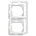 ELSO Rahmen 224244 2fach FASHION IP44 reinwei&szlig;