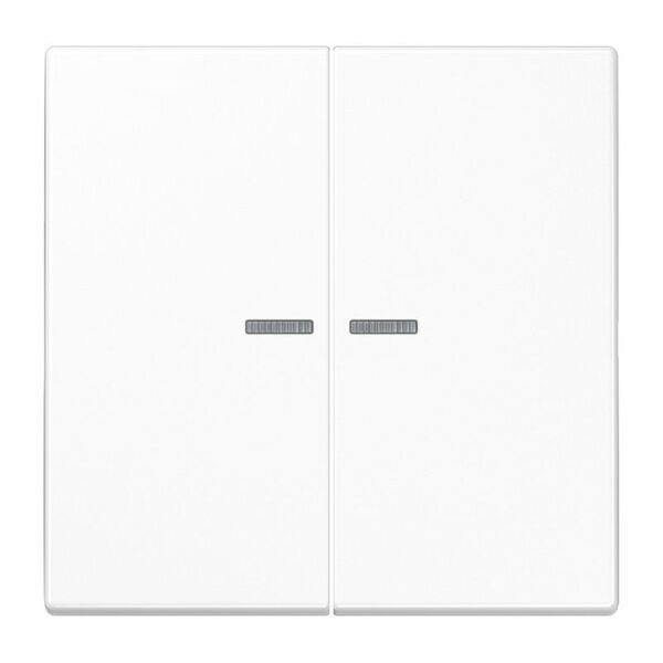 JUNG Wippe LS102KO5WW mit Lichtleiter f&uuml;r Taster 2-fach Duroplast Serie LS alpinwei&szlig;