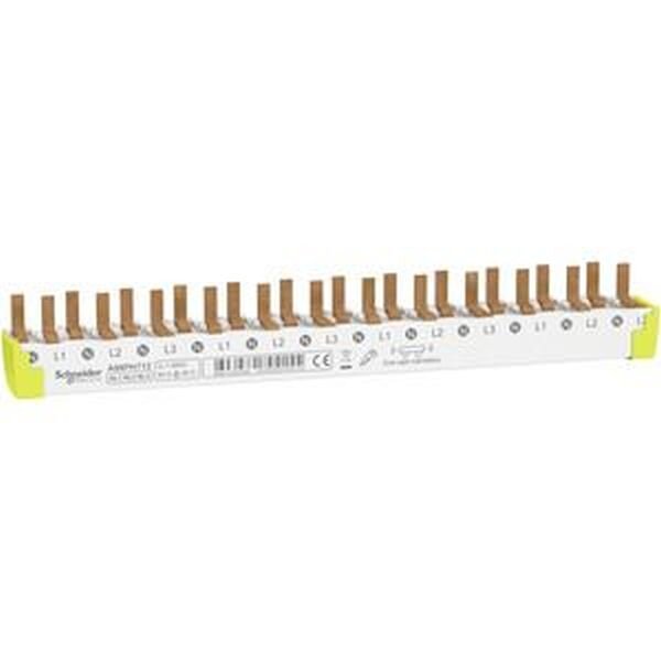 Schneider Electric Phasenschiene Steg 3P+N 12 Module f&uuml;r 6 FI/LS 80A