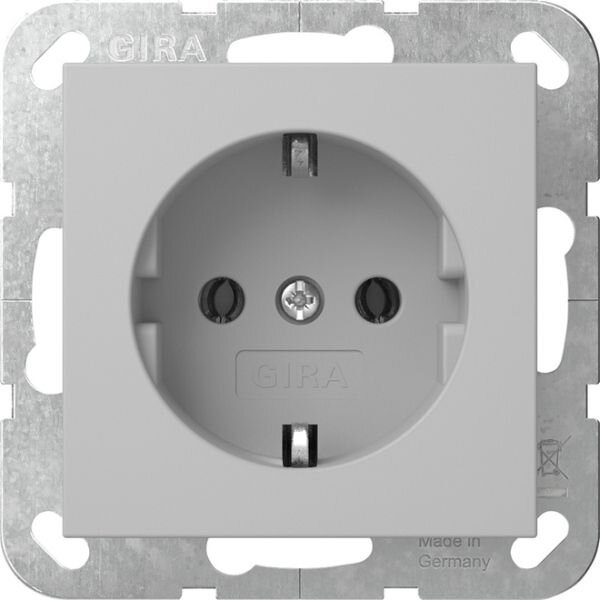 GIRA Steckdose SCHUKO 4188015 System 55 Grau matt (lackiert)