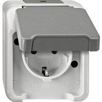 MERTEN Steckdose SCHUKO Aquastar MEG23018029 lichtgrau