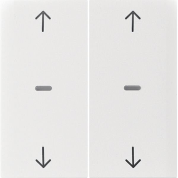 BERKER Abdeckung 80961389 f. Tastm. 2fach S.1/B.x pw gl.