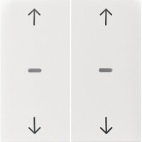 BERKER Abdeckung 80961389 f. Tastm. 2fach S.1/B.x pw gl.