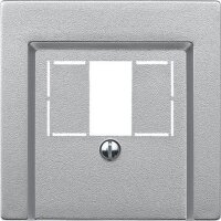 MERTEN Zentralplatte 297960 für TAE/Audio/USB aluminium
