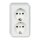 ELSO AP-Steckdose 395404 2fach 16A CONTURA reinwei&szlig;