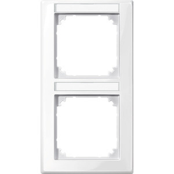 MERTEN Rahmen M-Smart 470219 2fach senkrechte polarwei&szlig; gl&auml;nzend