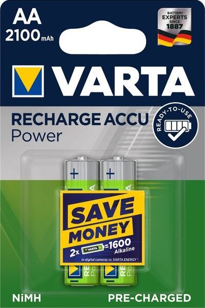 VARTA Rechargeable Accu 56706 R2U 2100mAh 2Blister Mignon