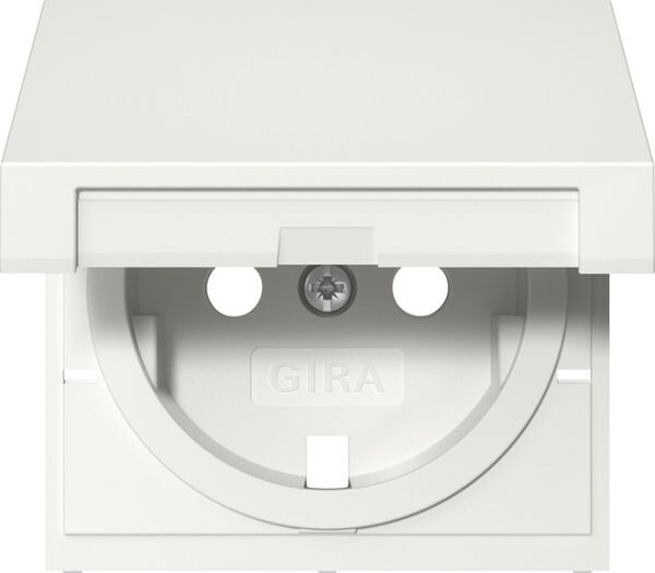 GIRA Abdeckung 492203 SCHUKO-SDO Klappdeckel System 55 Reinwei&szlig; gl&auml;nzend