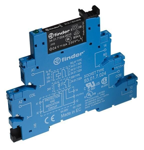 FINDER Koppelrelais 38.51.7.024.0050 24VDC 1Wechsler