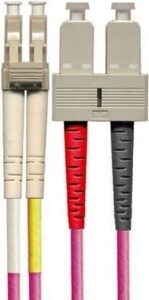 Paschke Datensysteme LWL Patchkabel MM OM4 pink duplex 2G50 LCd/SCd 1m