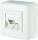 METZ CONNECT Datenanschlussdose leer reinweiss f&uuml;r 2xE-DATModul Cat.6A 8/8(8)AP
