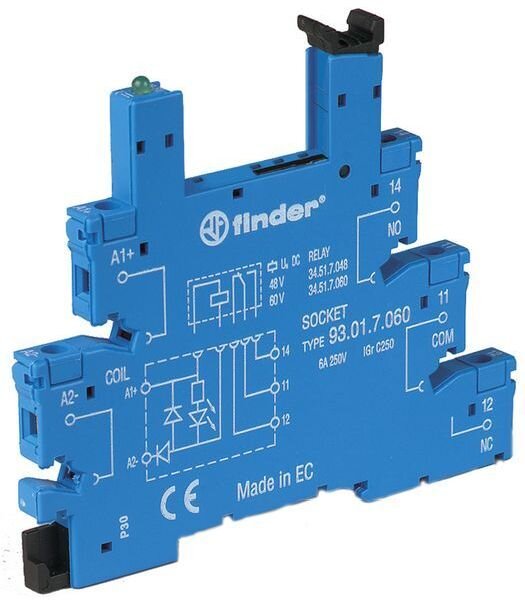 FINDER Relaisfassung 93.01.0.024 blau