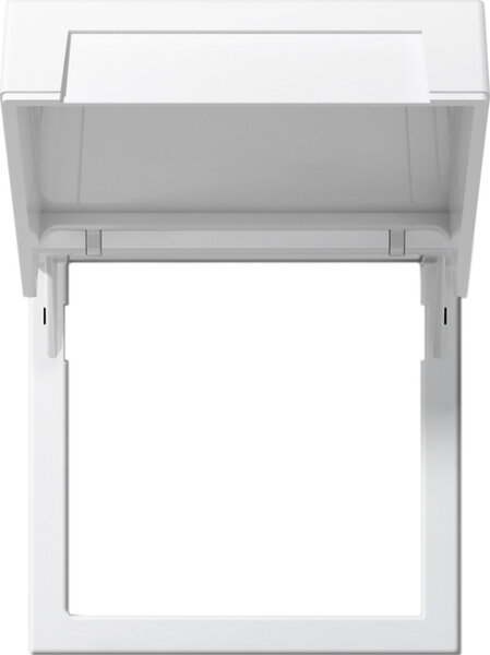 GIRA Montagerahmen 265803 Klappdeckel System 55 Reinwei&szlig; gl&auml;nzend