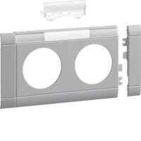 HAGER TEHALIT Modularblende 2fach Steckd beschr. 80mm...