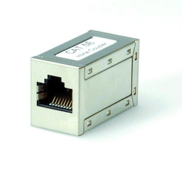 SECOMP RJ45 Kupplung (f-f) vollgeschirmt ROLINE Metallgeh&auml;use Cat.5e 100Mbps