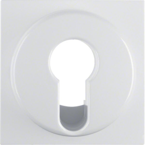 BERKER Zentralst&uuml;ck 15078989 f&uuml;r Schl&uuml;sselschalter/-taster  polarweiss gl&auml;nzend