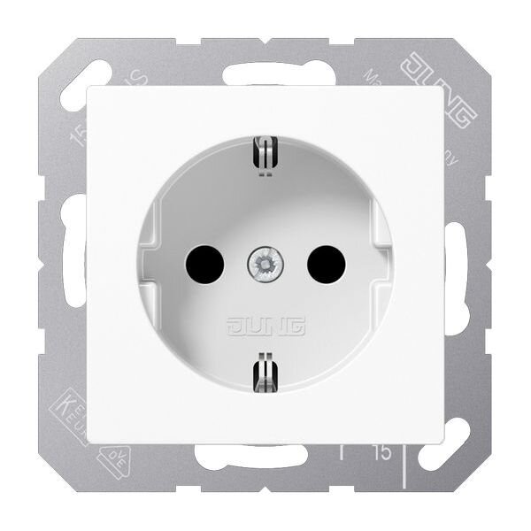 JUNG Steckdose SCHUKO A1520NKIWW mit erh. BS ohne Kralle