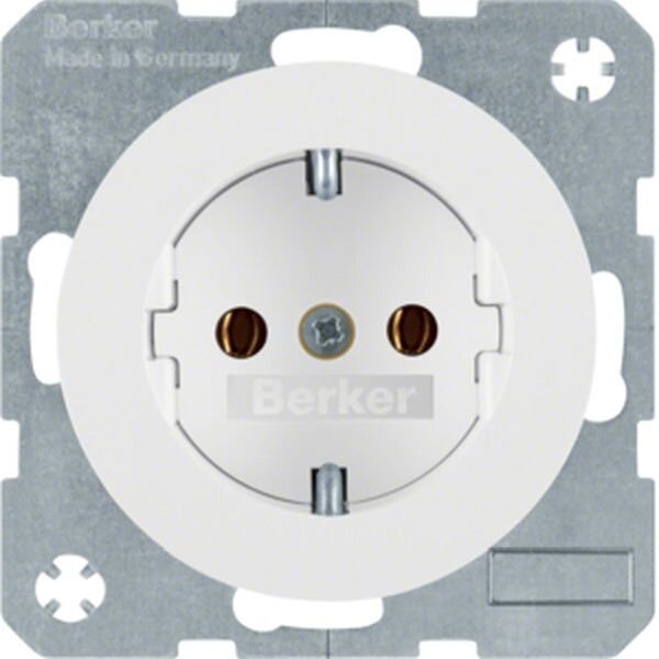 BERKER Steckdose SCHUKO 47432089 polarweiss gl&auml;nzend
