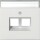 GIRA Abdeckung 2640112 Beschriftungsfeld Mod Jack 30&deg; 2f Fl&auml;che rw