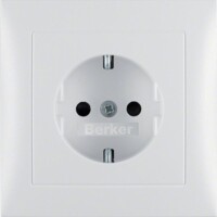 BERKER Steckdose SCHUKO 47229909 m. Abdeckpl. u erh....